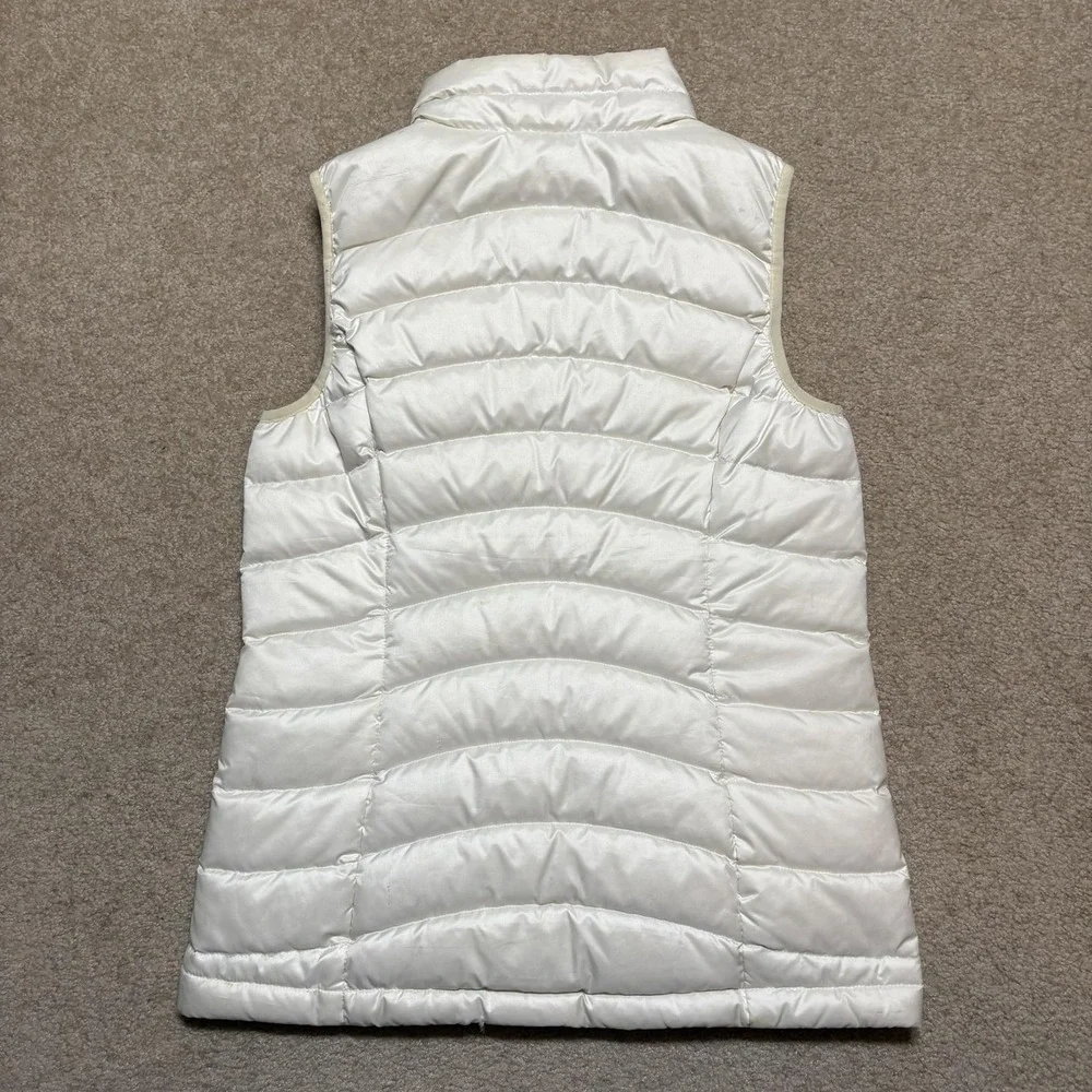 Patagonia Puffer Vest Girls XL 14 White Down Quilted Insulated Zip Pockets Warm